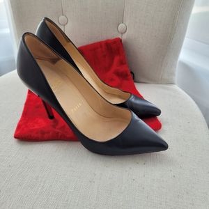 Christian Louboutin Pigalle Black Leather Pumps